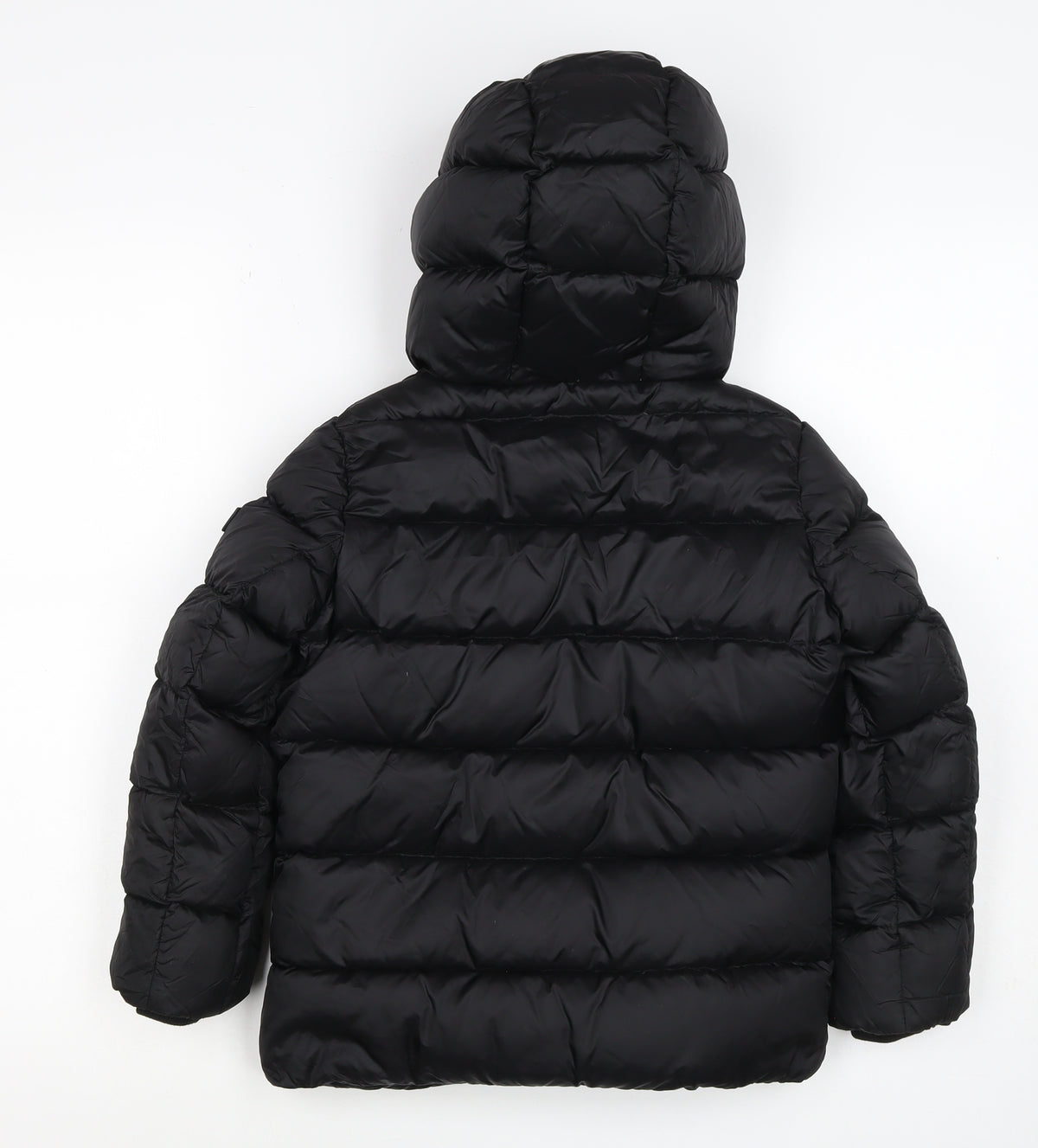 Next Boys Black 7 Years Hooded Puffer Jacket Down Filled