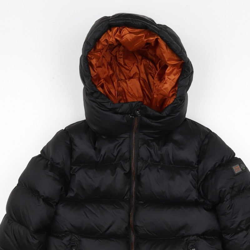 Next Boys Black 7 Years Hooded Puffer Jacket Down Filled