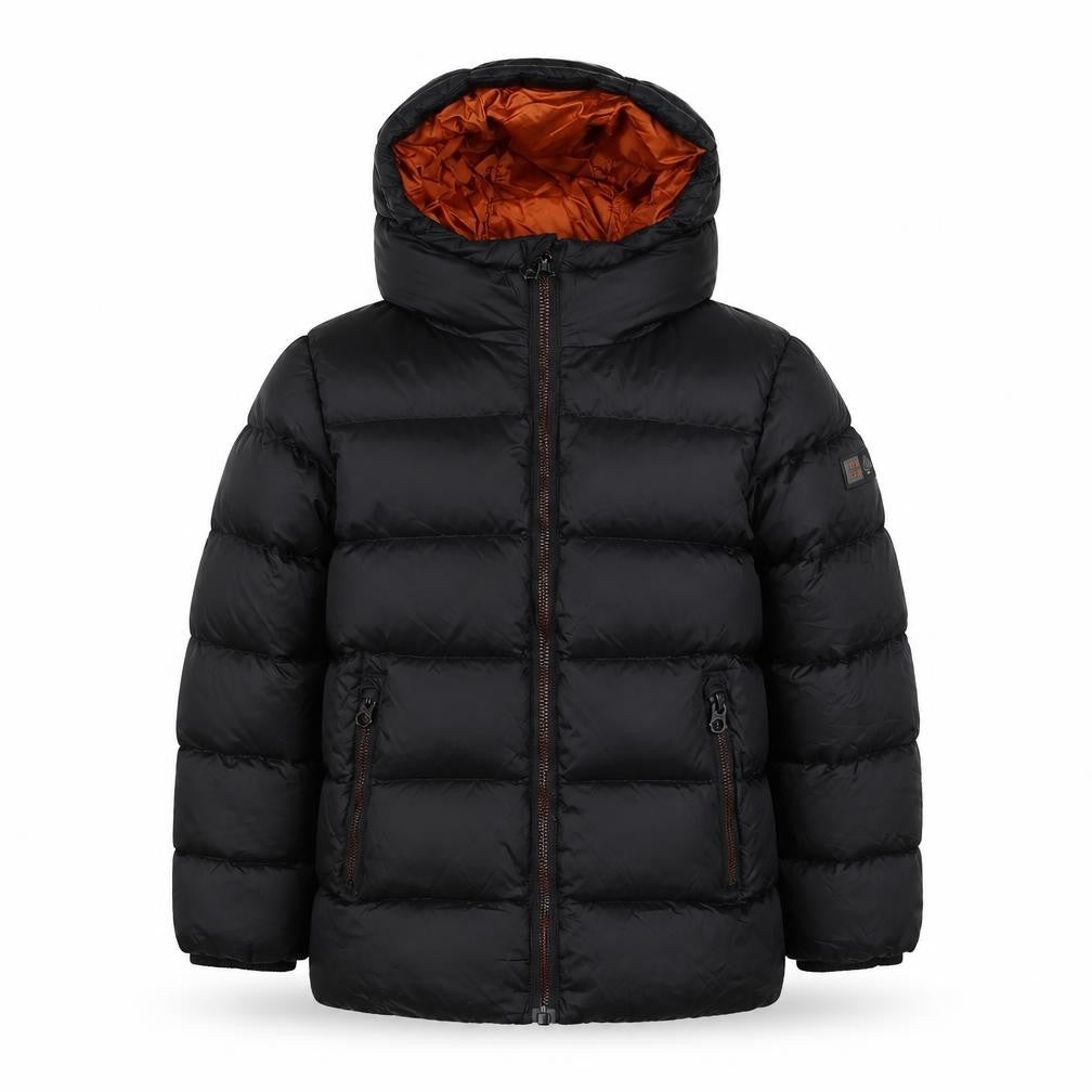 Next Boys Black 7 Years Hooded Puffer Jacket Down Filled