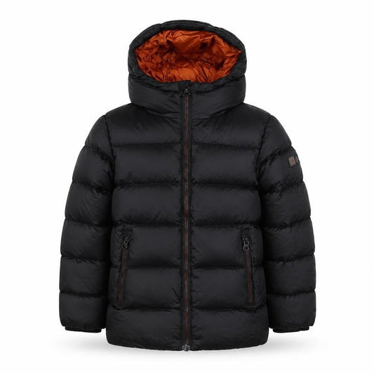 Next Boys Black 7 Years Hooded Puffer Jacket Down Filled