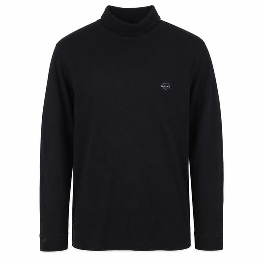 Maine New England Women’s Black L Roll Neck Cotton Long Sleeve Top
