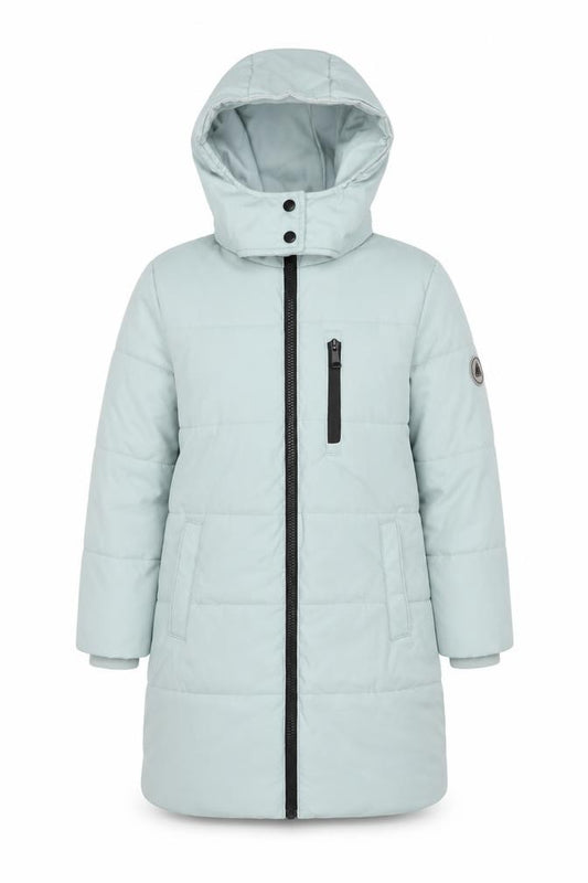 Next Girls Blue Hooded Puffer Jacket Age 7 Years Fleece Lined