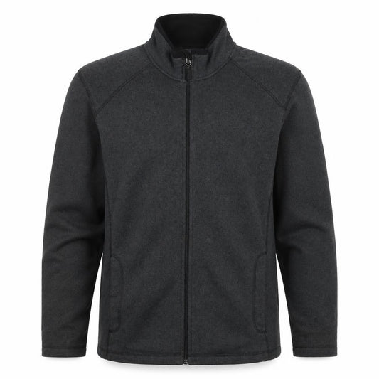 Livergy Men's Grey L Full Zip Fleece Jacket Stand Collar Pockets