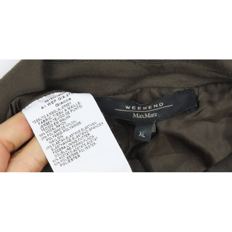 Weekend Max Mara Women’s Brown XL Stretch Jersey Blazer Jacket