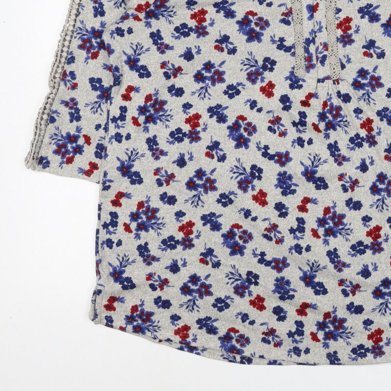 Isle Collection Women’s Multicoloured Floral Jersey Blouse L