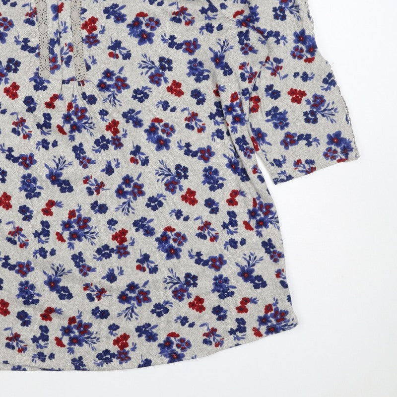 Isle Collection Women’s Multicoloured Floral Jersey Blouse L