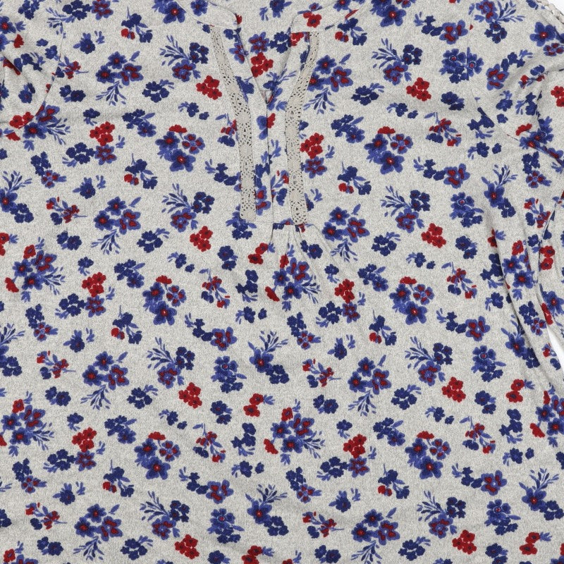 Isle Collection Women’s Multicoloured Floral Jersey Blouse L