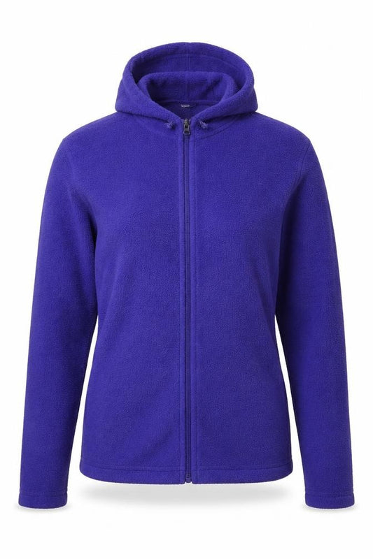 Topshop Women’s Purple UK 12 Hooded Fleece Full Zip Jacket
