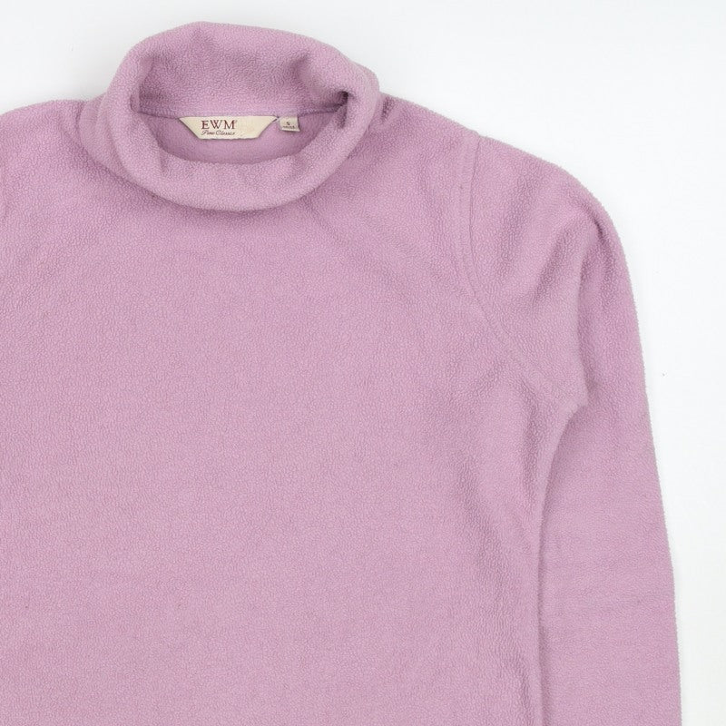 EWM Women's Lilac Fleece Pullover Sweatshirt UK 12 Cowl Neck