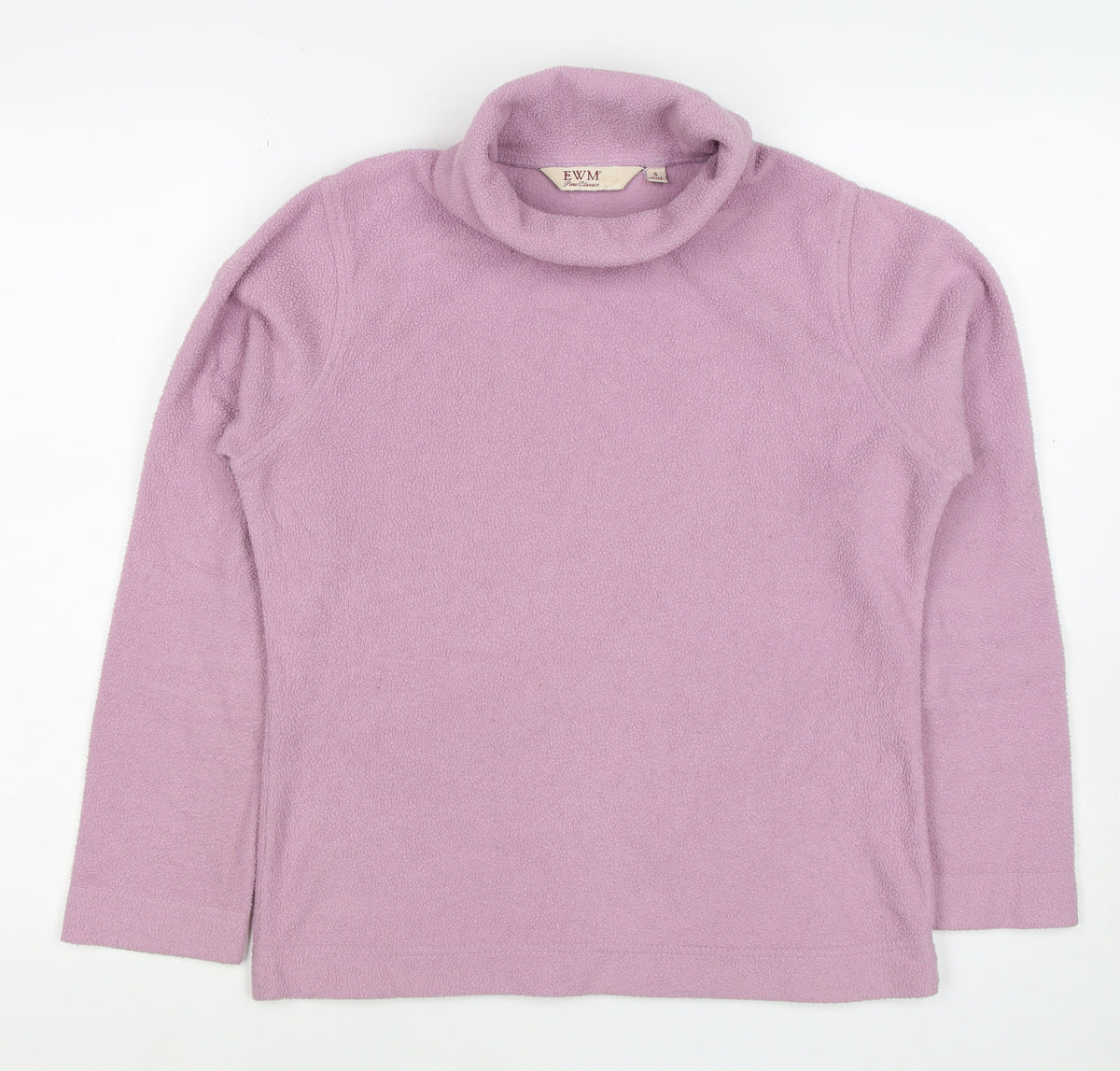 EWM Women's Lilac Fleece Pullover Sweatshirt UK 12 Cowl Neck