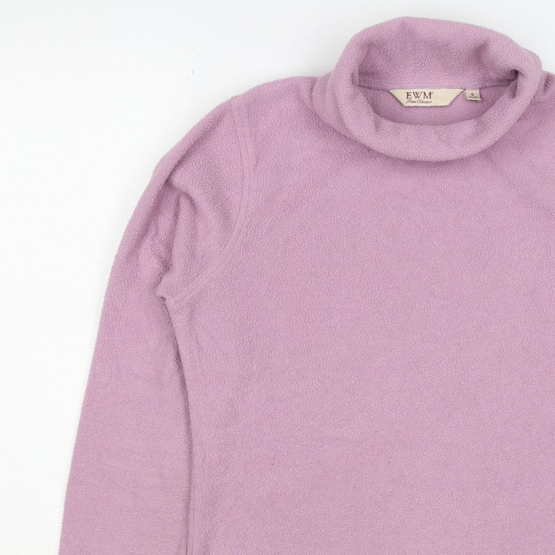 EWM Women's Lilac Fleece Pullover Sweatshirt UK 12 Cowl Neck