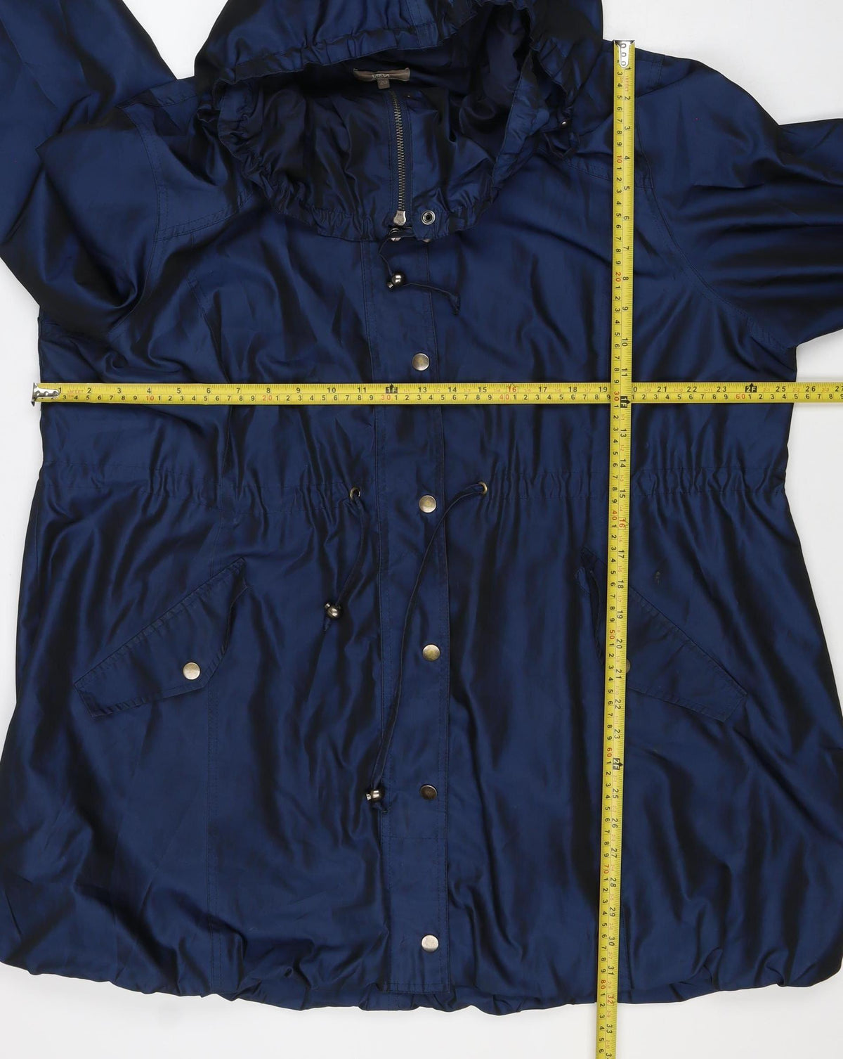 Soon Women’s Blue Size 20 Hooded Long Parka Jacket