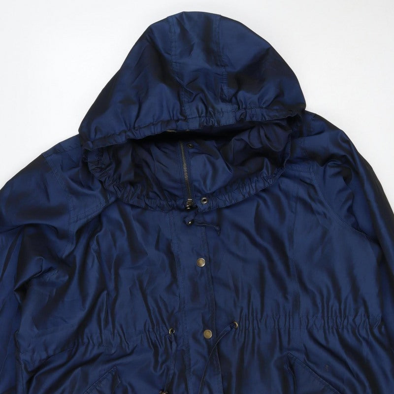 Soon Women’s Blue Size 20 Hooded Long Parka Jacket