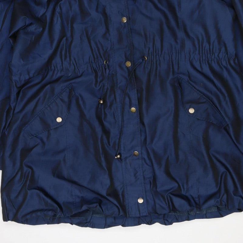Soon Women’s Blue Size 20 Hooded Long Parka Jacket
