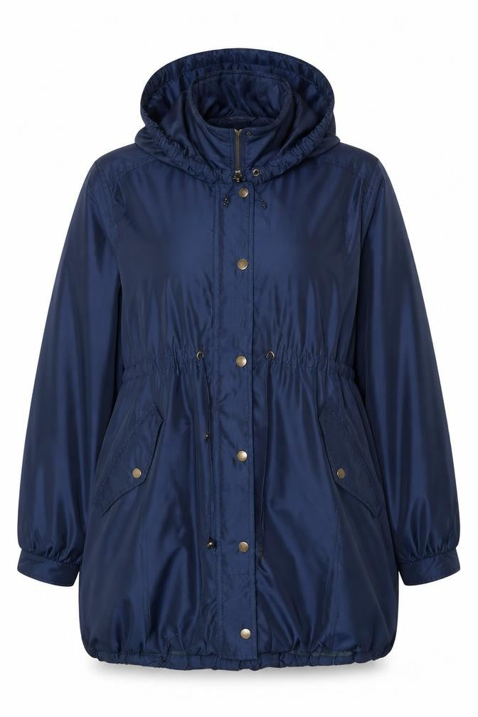 Soon Women’s Blue Size 20 Hooded Long Parka Jacket