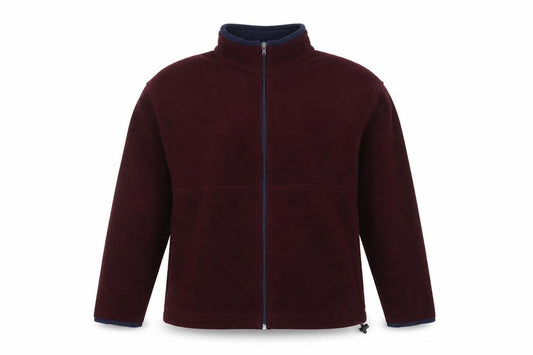 New Classics Women’s Red Burgundy Fleece Jacket Size L Full Zip