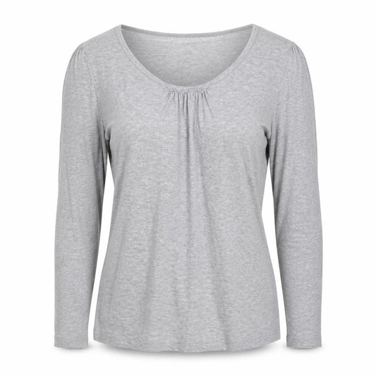 Mint Velvet Women’s Grey Size 14 V-Neck Long Sleeve Jersey Top