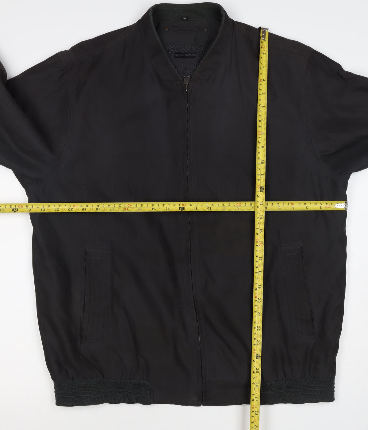 Canson of Denmark Men’s Black XL Bomber Jacket Full Zip