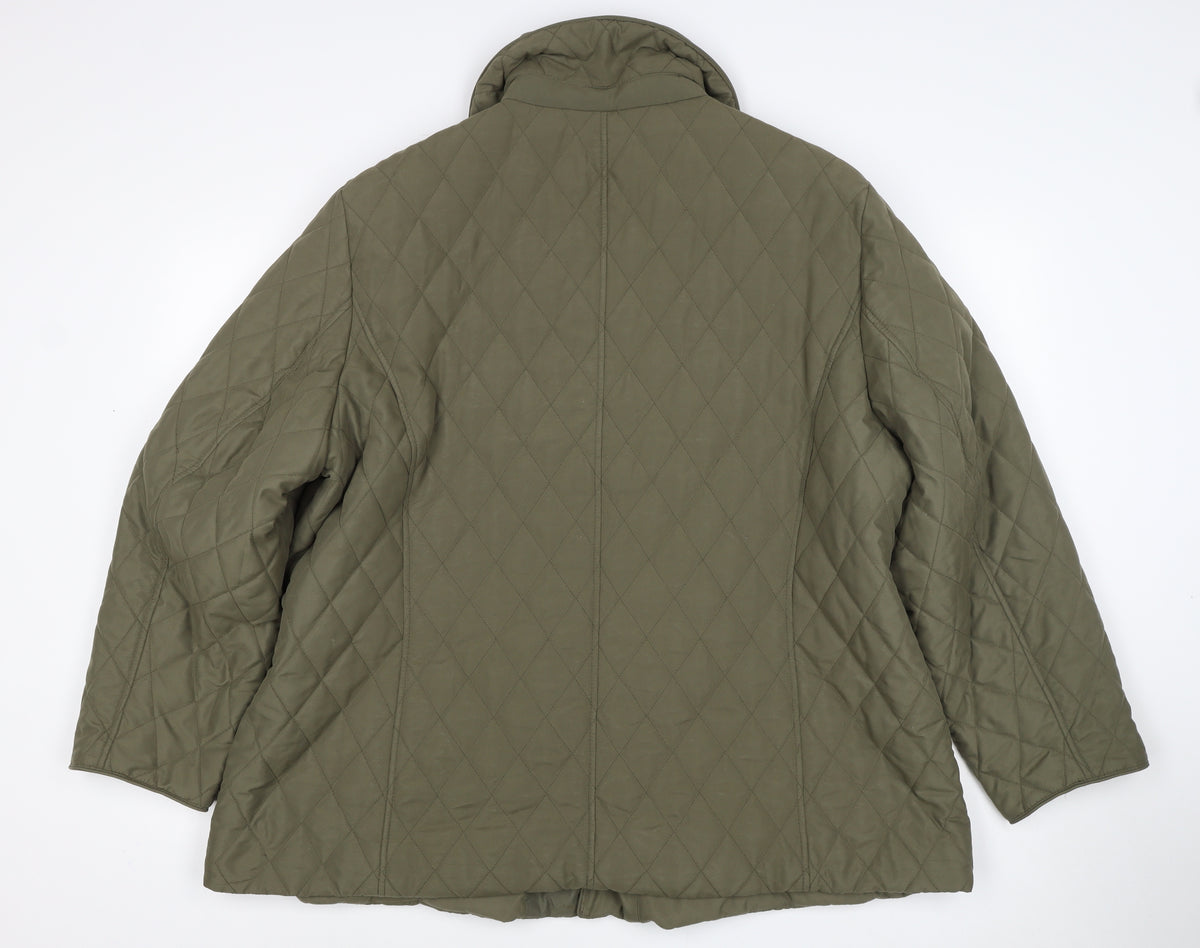 Marks and Spencer Women's Green UK 22 Quilted Padded Jacket