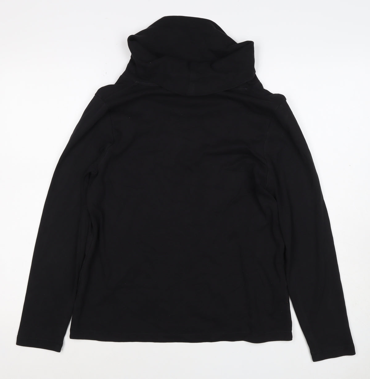 Chloé Women’s Black UK 16 Cotton Roll Neck Long Sleeve Basic Top