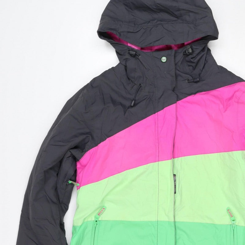 Roxy Women Multicoloured L Hooded Insulated Ski Jacket