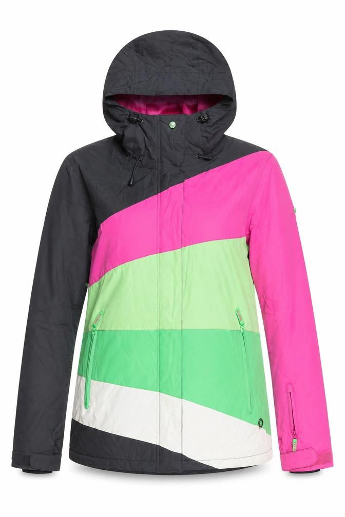Roxy Women Multicoloured L Hooded Insulated Ski Jacket