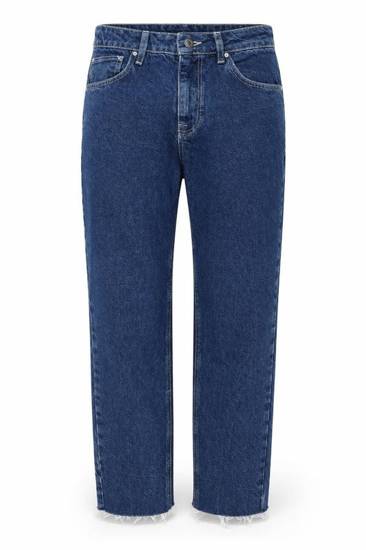 ASOS Women’s Blue Straight Jeans UK 10 W28 L30 Raw Hem Denim