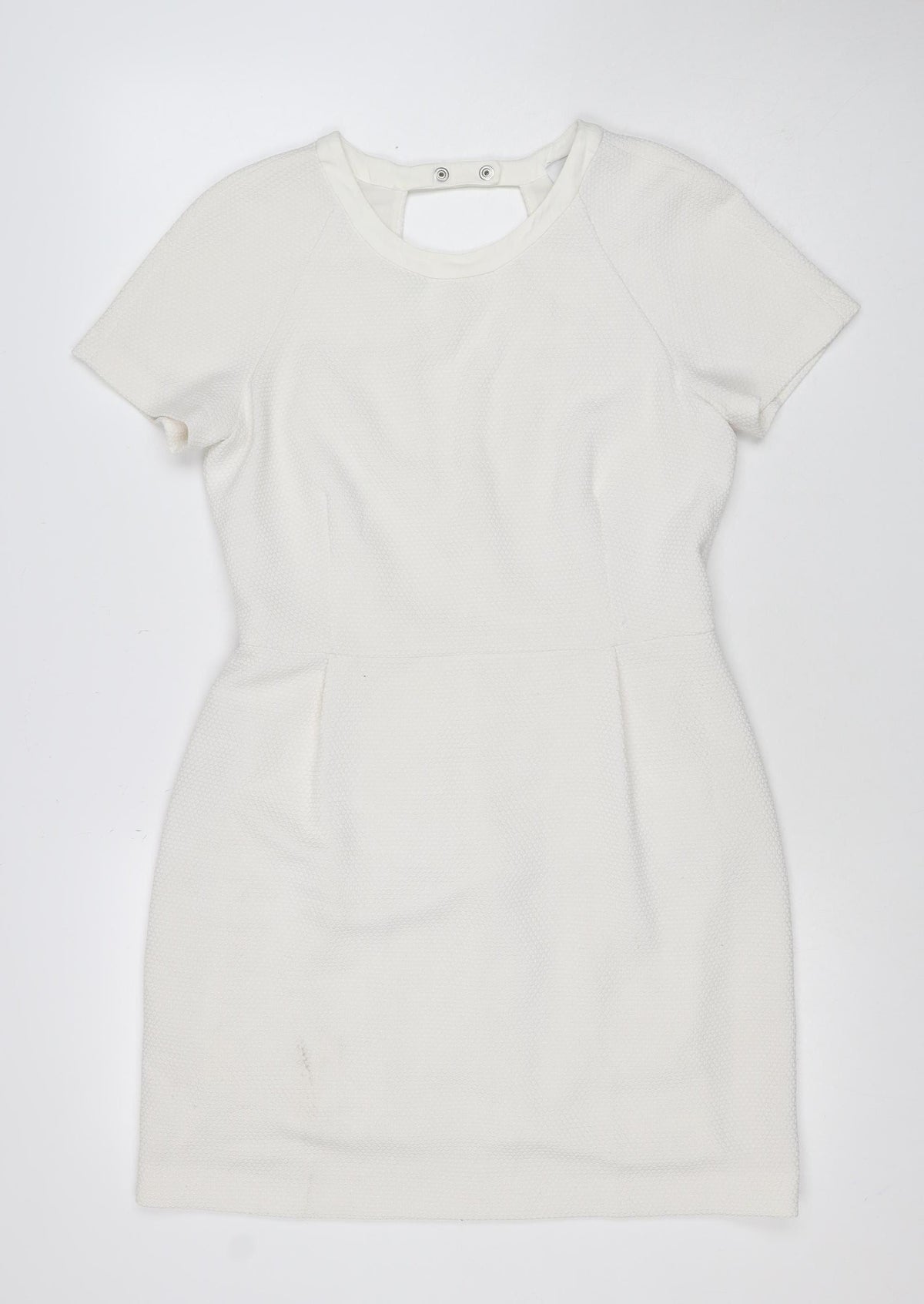 Sandro Women Ivory UK 12 Short Shift Dress Flared Sleeve