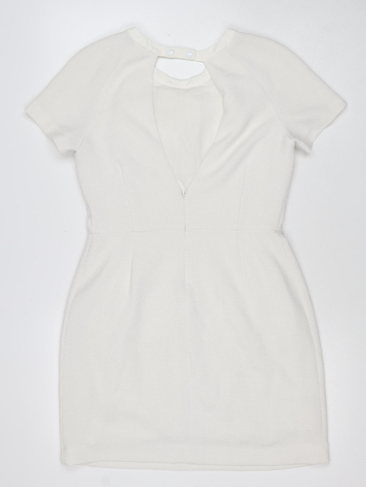 Sandro Women Ivory UK 12 Short Shift Dress Flared Sleeve