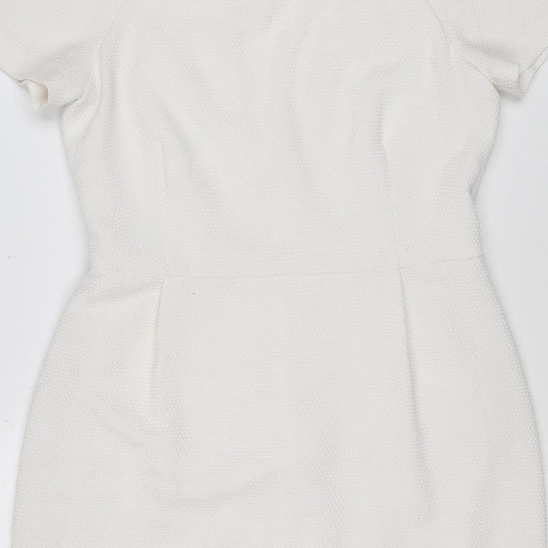 Sandro Women Ivory UK 12 Short Shift Dress Flared Sleeve