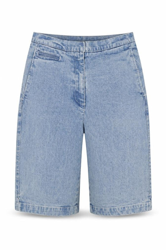 Jones Jeans Women Blue UK 4 Stretch Denim Bermuda Shorts