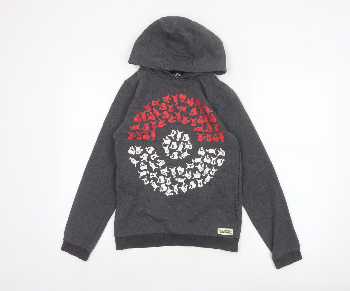 Character.com Boys Grey Pokémon Hoodie Jacket UK 12-13 Years