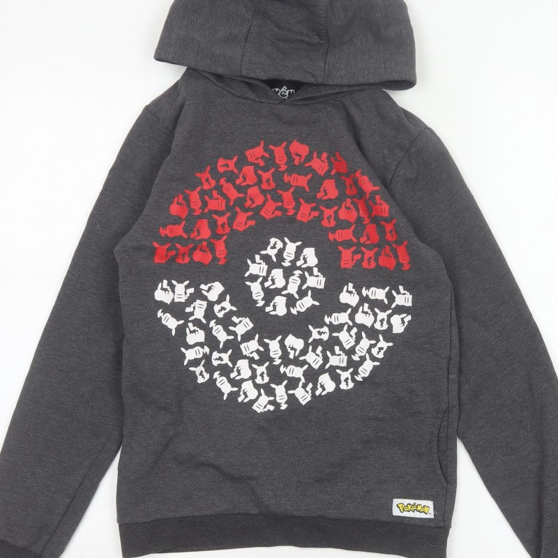 Character.com Boys Grey Pokémon Hoodie Jacket UK 12-13 Years