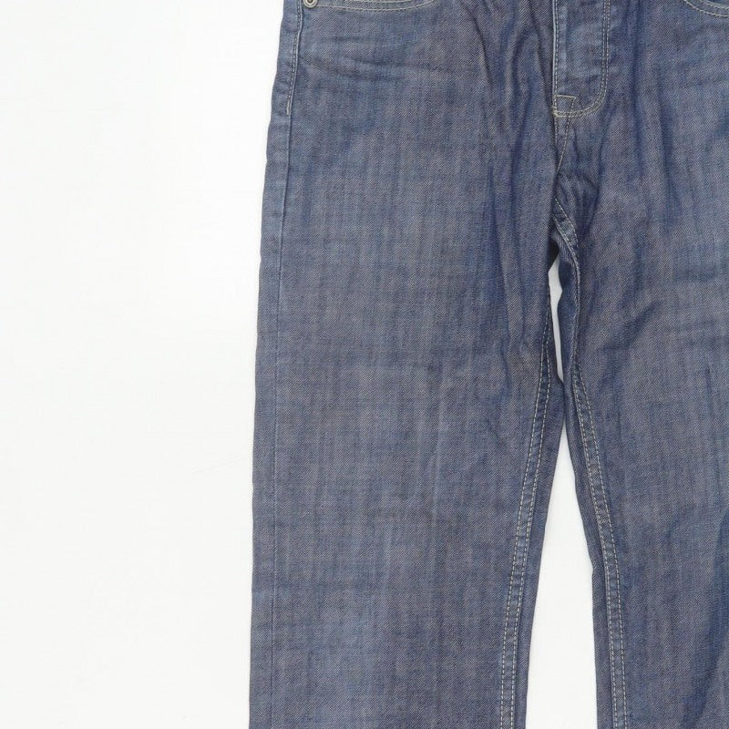Next Men's Blue Bootcut Jeans W28 Regular 100% Cotton
