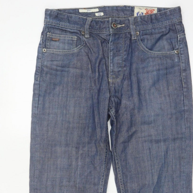 Next Men's Blue Bootcut Jeans W28 Regular 100% Cotton