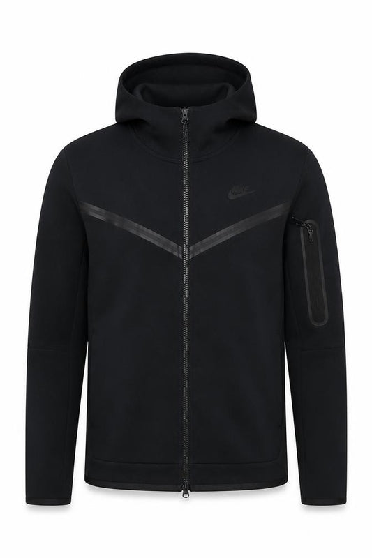 Nike Mens Black M Full Zip Hooded Sports Fleece Hoodie