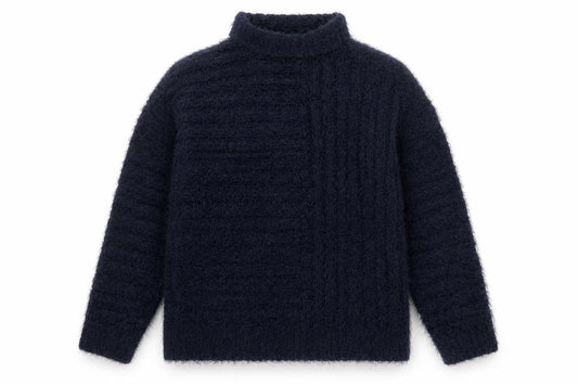 M&S Collection Women’s Blue S Roll Neck Fluffy Knit Pullover Jumper