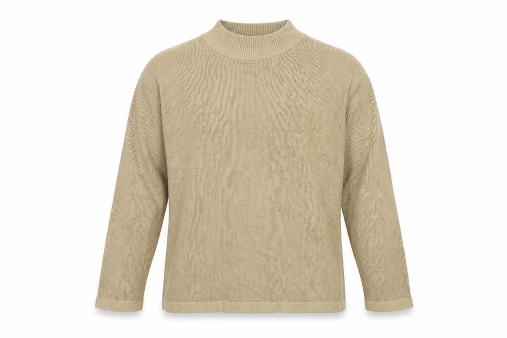 Marks & Spencer Men Beige 2XL Roll Neck Cotton Modal Pullover Jumper