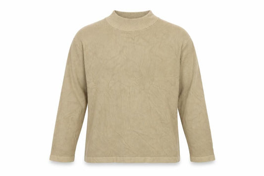 Marks & Spencer Men Beige 2XL Roll Neck Cotton Modal Pullover Jumper