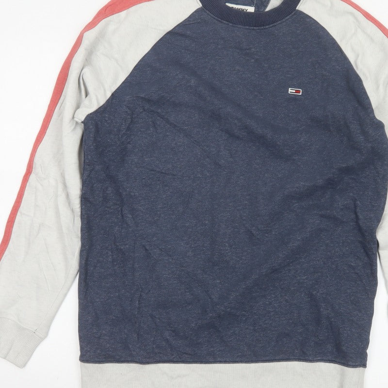 Tommy Jeans Men’s Multicolour S Colour Block Crew Neck Sweatshirt