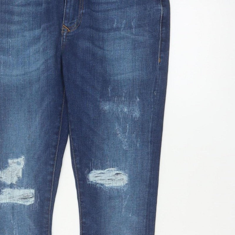 River Island Men’s Blue 30/30 Skinny Distressed Jeans