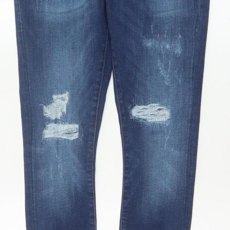 River Island Men’s Blue 30/30 Skinny Distressed Jeans