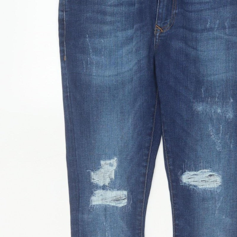 River Island Men’s Blue 30/30 Skinny Distressed Jeans