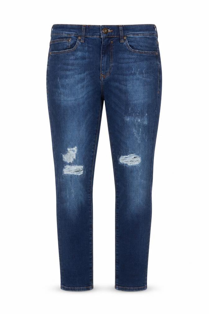 River Island Men’s Blue 30/30 Skinny Distressed Jeans