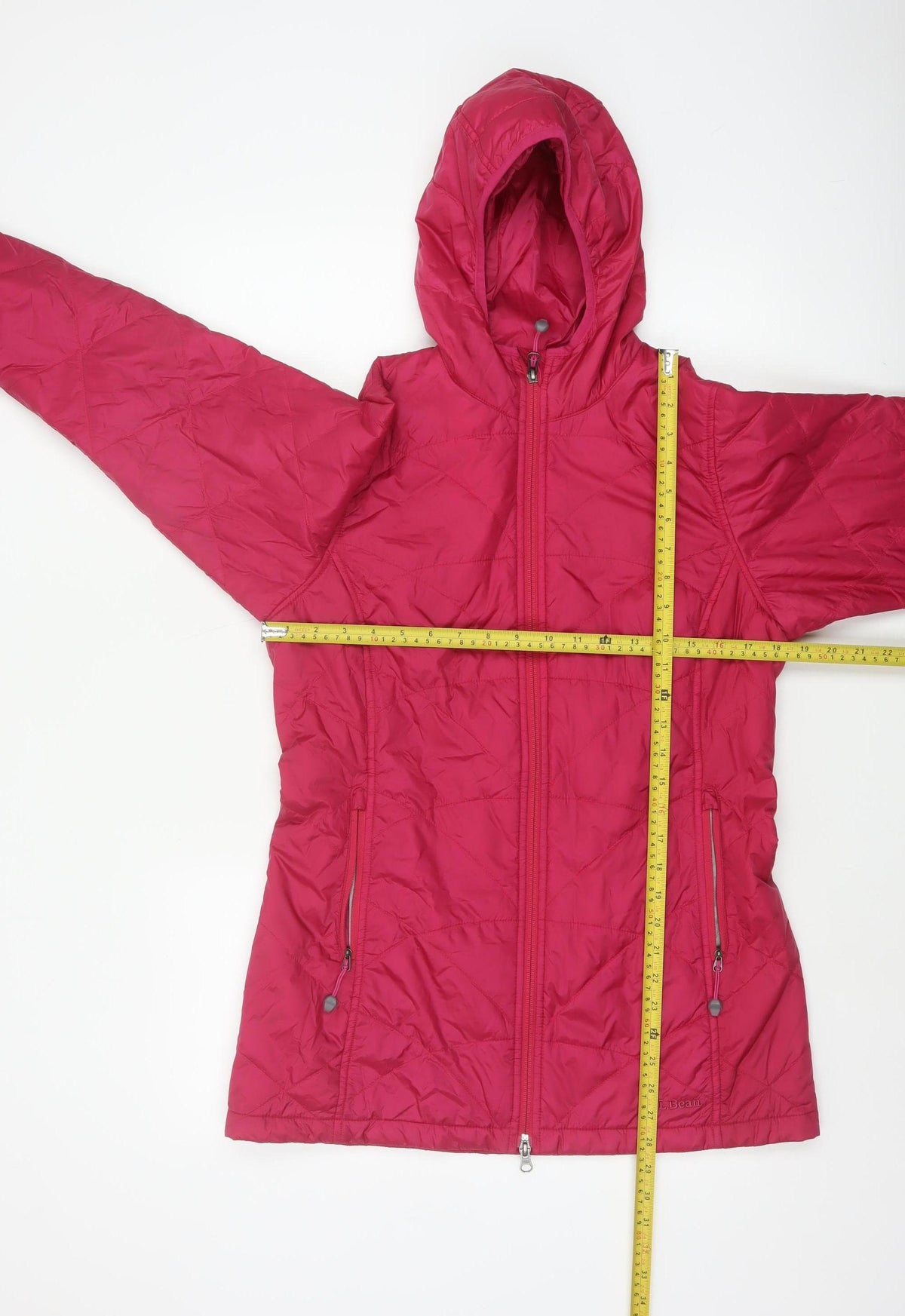 L.L.Bean Women Pink S Regular Hooded Quilted Puffer Jacket