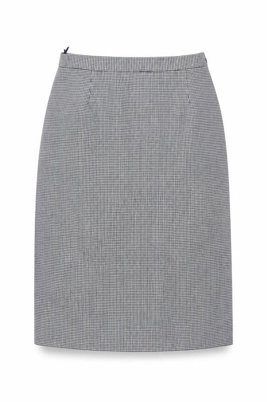 Alexon Women Black White Houndstooth Pencil Skirt UK 16 Knee Length