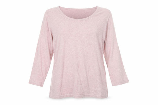 FatFace Women Pink Size 10 Modal Scoop Neck 3/4 Sleeve Basic T-Shirt