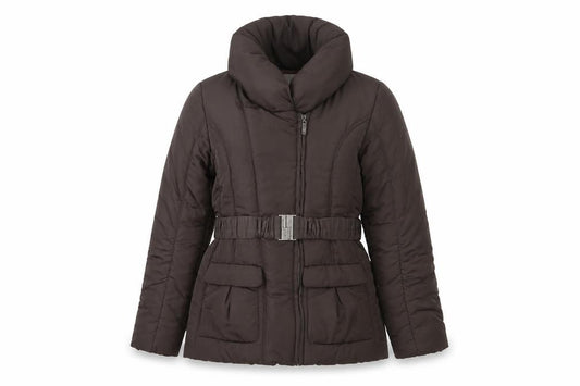 John Rocha Women’s Brown UK 8 Belted Puffer Jacket Zip Winter
