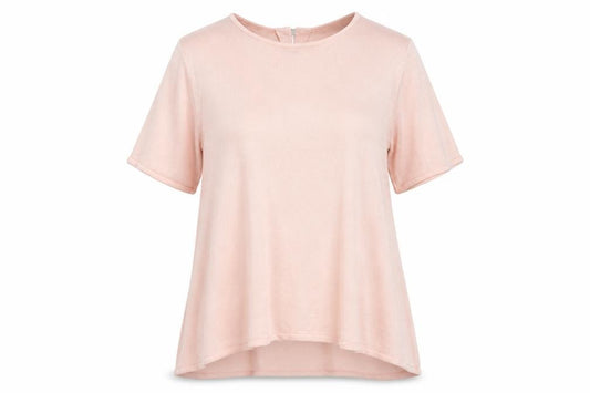 Per Una Women Pink UK 12 Knit Tunic Blouse 3/4 Sleeve Zip