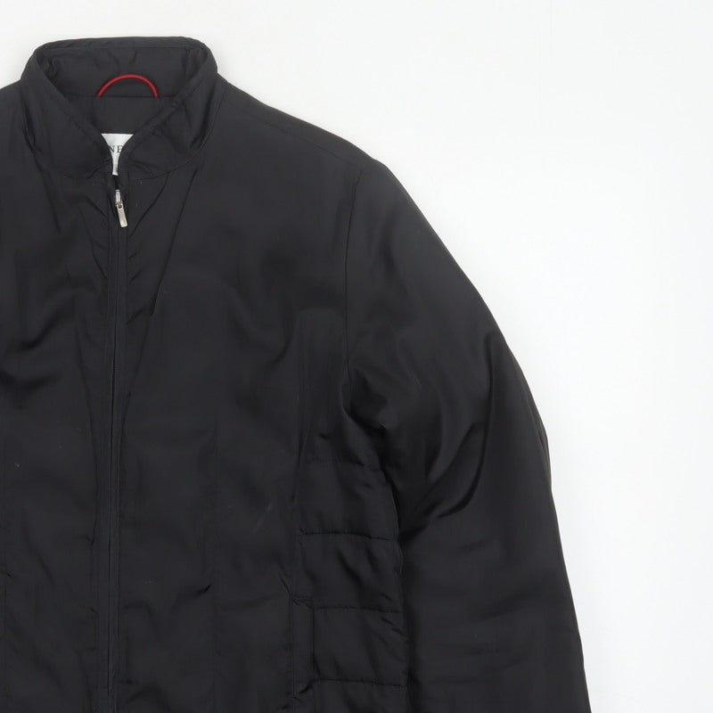 Next Women Black UK 14 Puffer Jacket Quilted Full Zip